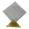 DIY handmade decorative materials with transparent rhombic glass sheets and yellow triangular acrylic blocks Item Picture